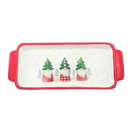 Platon Rectangular Navideno de Ceramica 38 Centimetros TIPS 24B12-16