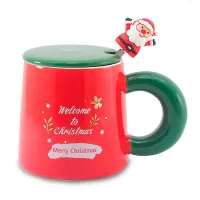 Taza de Ceramica Santa Claus con Cuchara TIPS 24B12-35 2