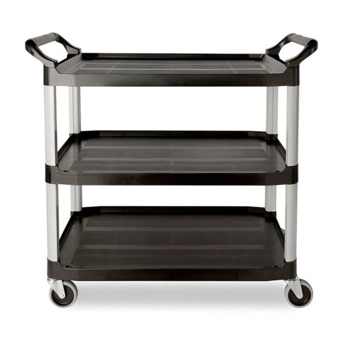 Carrito Utilitario Abierto, Color Negro RUBBERMAID FG409100BLA
