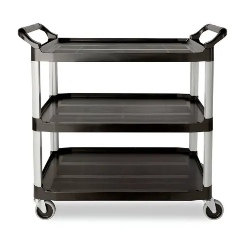Carrito Utilitario Abierto, Color Negro RUBBERMAID FG409100BLA