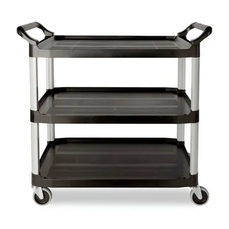 Carrito Utilitario Abierto, Color Negro RUBBERMAID FG409100BLA