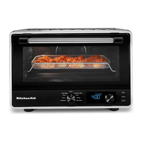 Horno + Freidor de Aire en Acabado Negro Mate de 21 Litros KITCHEN AID KCO128BM
