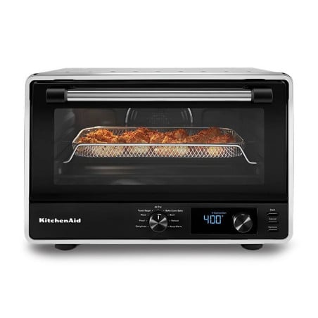 Horno + Freidor de Aire en Acabado Plateado de 21 Litros KITCHEN AID KCO128CU