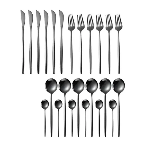 Juego de Cuberteria de Titanium Portugal de Acero Inoxidable de 24 Piezas TIPS BCS01-17