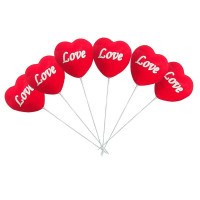 Adorno de Corazon de 26 Centimetros, Paquete de 6 Unidades TIPS 24C12-10