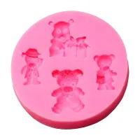 Molde de Silicon Fondant Figuras de Ositos MASTER CHEF 0760031