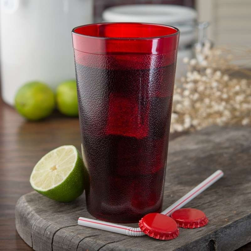Vaso Tumbler San de 16 Onzas, Color Rojo  CARLISLE 521610