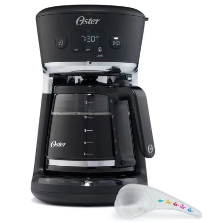 Coffee Maker Negro Programable Led de 12 Tazas OSTER BVSTRF100