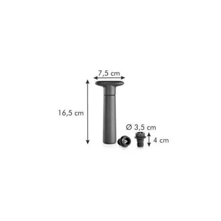 Bomba al Vacio para Botellas de Vino, Set con 2 Tapones TESCOMA 695430