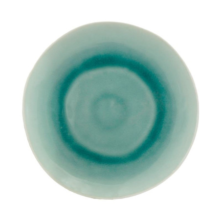 Plato Redondo de Ceramica de 22 Centimetros Verde BELLARTE LDX-P00128