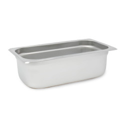 Bandeja de Acero Inoxidable de 1/3 x 4 Pulgadas MASTER CHEF T4