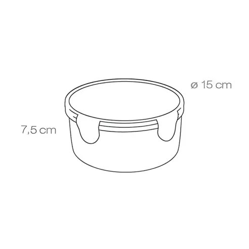 Contenedor Redondo de Polipropileno de 0.8 Litros TESCOMA 892112