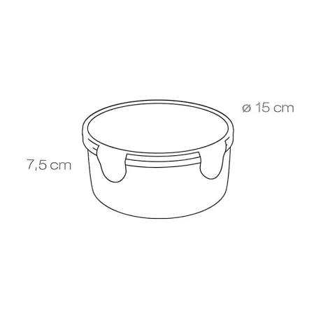 Contenedor Redondo de Polipropileno de 0.8 Litros TESCOMA 892112