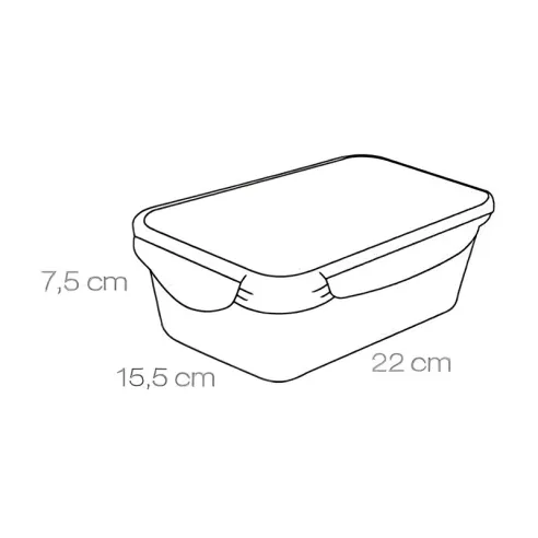 Contenedor Rectangular de Polipropileno de 1.5 Litros TESCOMA 892066