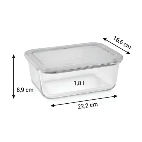 Contenedor Rectangular de Vidrio de 1.8 Litros TESCOMA 900847