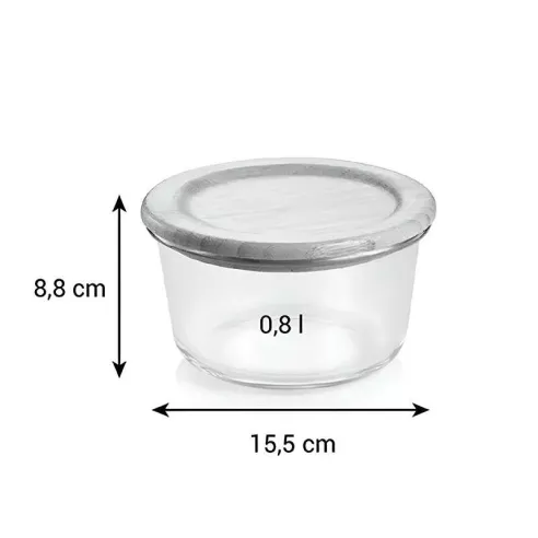 Contenedor Redondo de Vidrio de 0.8 Litros TESCOMA 900848