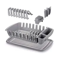 Escurridor Gris para Platos con Bandeja Recogedora TESCOMA 900643 2