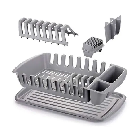 Escurridor Gris para Platos con Bandeja Recogedora TESCOMA 900643