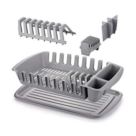 Escurridor Gris para Platos con Bandeja Recogedora TESCOMA 900643