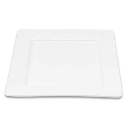 Plato Cuadrado de Ceramica de Borde Ancho de 16 Centimetros TIPS CT807