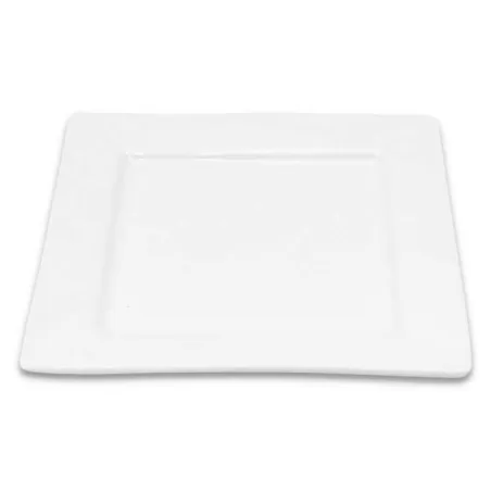 Plato Cuadrado de Ceramica de Borde Ancho de 16 Centimetros TIPS CT807