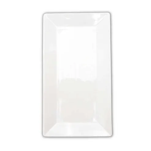 Plato Rectangular de Borde Delgado de Ceramica de 29 x 16 Centimetros TIPS CT758