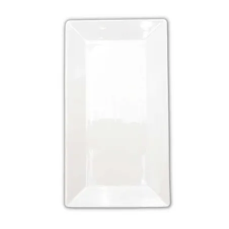 Plato Rectangular de Borde Delgado de Ceramica de 29 x 16 Centimetros TIPS CT758