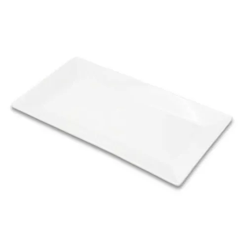 Plato Rectangular de Borde Delgado de Ceramica de 29 x 16 Centimetros TIPS CT758