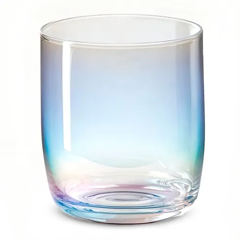 Vaso para Jugo de Vidrio de 390 Mililitros Color Tornasol VETRO DHD-017TR/HJ