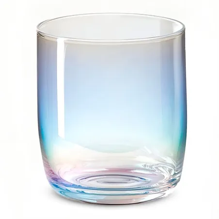 Vaso para Jugo de Vidrio de 390 Mililitros Color Tornasol VETRO DHD-017TR/HJ