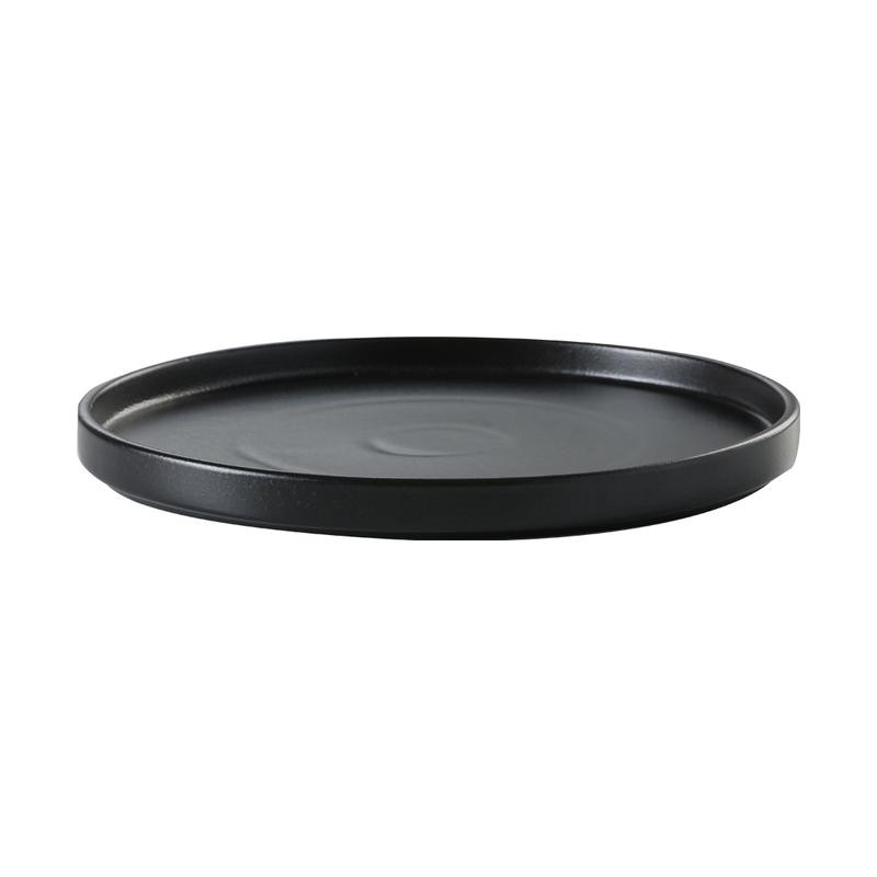 Plato Pluto elegante esmalte reactivo 27.9 cm de porcelana Negra CORONA PA1941992812