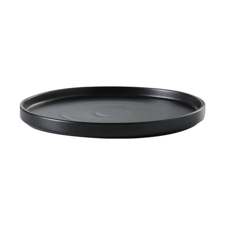 Plato Pluto elegante esmalte reactivo 27.9 cm de porcelana Negra CORONA PA1941992812