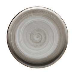 Plato Artisan diseno rustico con estilo espiral gris 27.9 cm CORONA PA1607992812 2