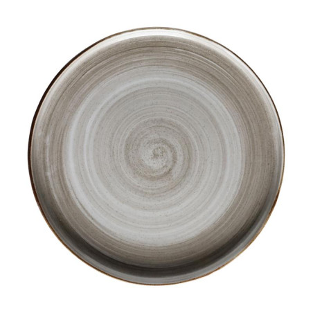 Plato Artisan diseno rustico con estilo espiral gris 27.9 cm CORONA PA1607992812