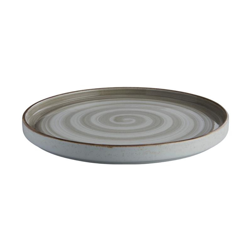 Plato Artisan diseno rustico con estilo espiral gris 27.9 cm CORONA PA1607992812