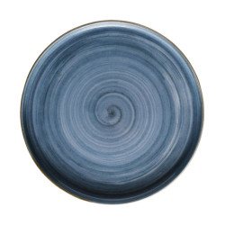 Plato Artisan estilo rustico con acabado espiral azul 27.9 cm CORONA PA1604992812 2