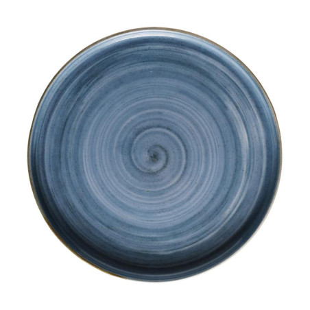 plato Artisan estilo rustico Elegante de color azul espiral 20.4 cm CORONA PA1604992012