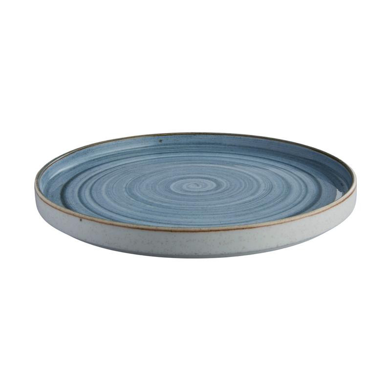 Plato Artisan estilo rustico moderno azul espiral 15.7 cm CORONA PA1604991512
