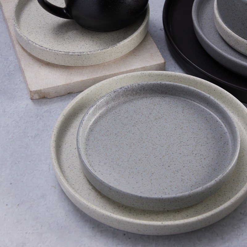 Plato Moon estilo rustico de alta gama gris 15.5 cm CORONA PA1944991512