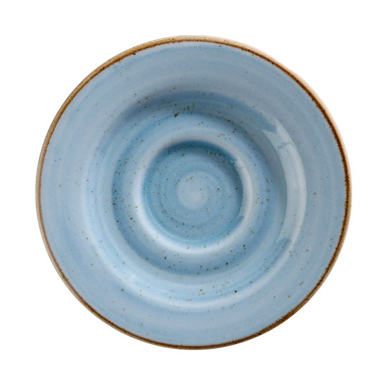 Plato Artisan para cafe estilo moderno espiral azul 16.3 cm CORONA PA1604900324