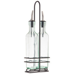 Juego de Vinagrera y Aceitera Cuadrada, Set de 8.5 Onzas TABLECRAFT H9085NBK