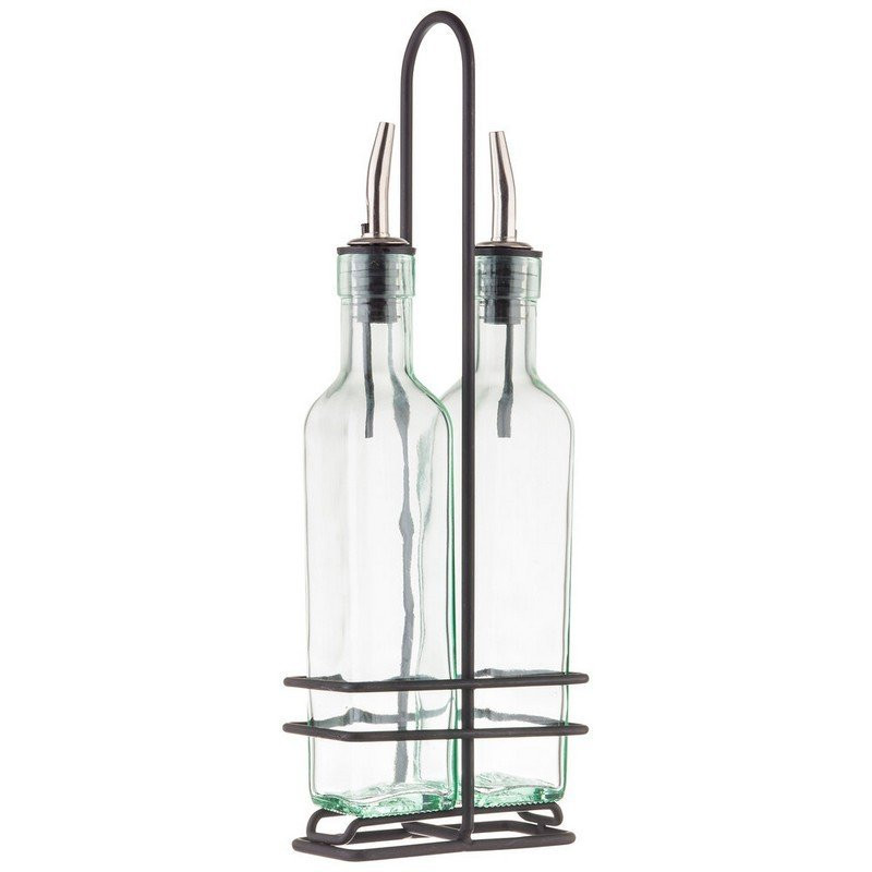 Juego de Vinagrera y Aceitera Cuadrada, Set de 8.5 Onzas TABLECRAFT H9085NBK
