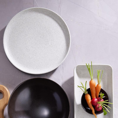Plato Coupe Orion gris acabado reactivo estilo refinado 28.4 cm CORONA PA1940712812