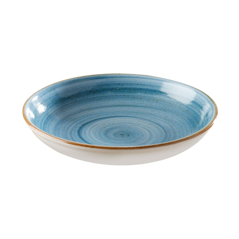 Bowl Artisan azul estilo espiral borde dorado exclusivo 1195 ml CORONA PA1604837512