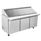 Mesa de Preparacion Refrigerada Mega Top 3 Puertas de Acero Inoxidable 180 Centimetros U-STAR SCLM3-E-HC