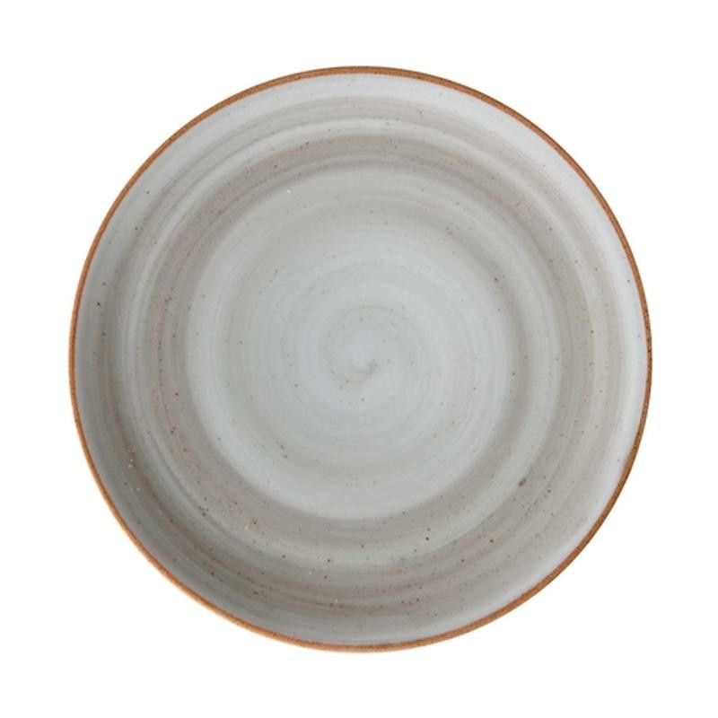 Plato plano Coupe Artisan gris acabado de lujo 23.6 cm CORONA PA1607712324