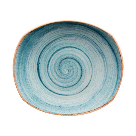 Plato plano Artisan azul elaborado exclusivo de lujo 25.4 cm CORONA PP1604722612