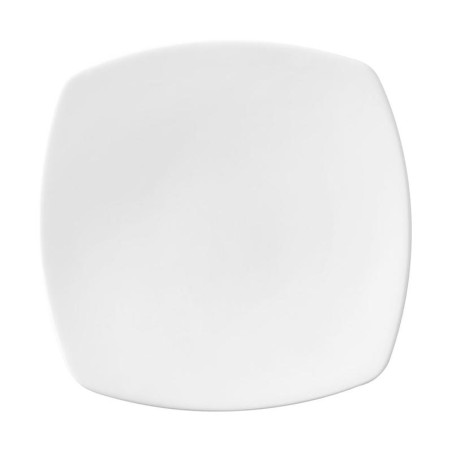Plato plano Actualite cuadrado blanco acabado exclusivo 24.4 cm CORONA PA1101912424