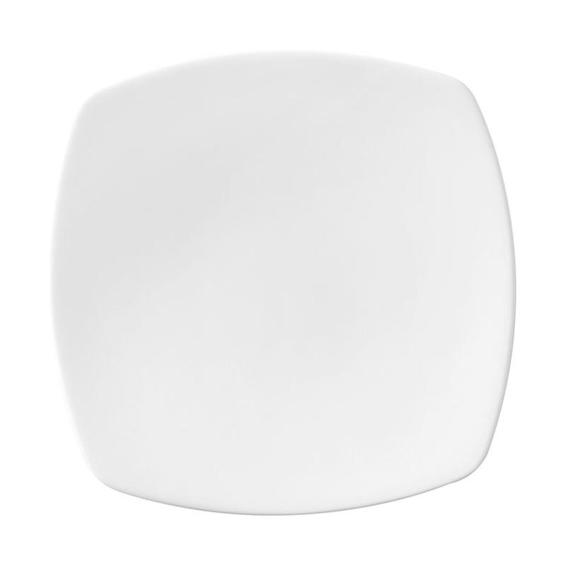 Plato plano Actualite cuadrado blanco acabado exclusivo 20.5 cm CORONA PA1101912024