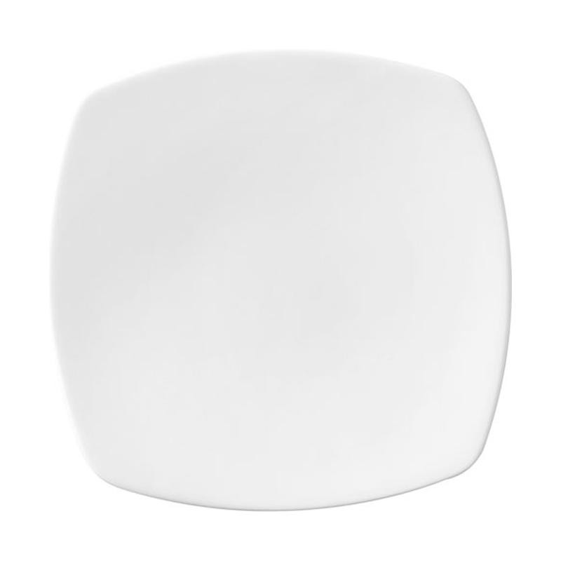 Plato plano Actualite cuadrado blanco acabado exclusivo 17.6 cm CORONA PA1101911524